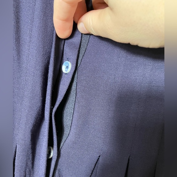 Soft Surroundings Tunic Button‎ Front Blouse Sz M Viscose Long Sleeves Office - Picture 3 of 8